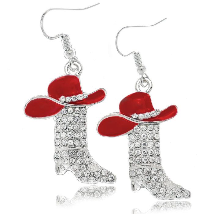 Wholesale Western Boots Diamond Pendant Alloy Earrings JDC-ES-MYY001