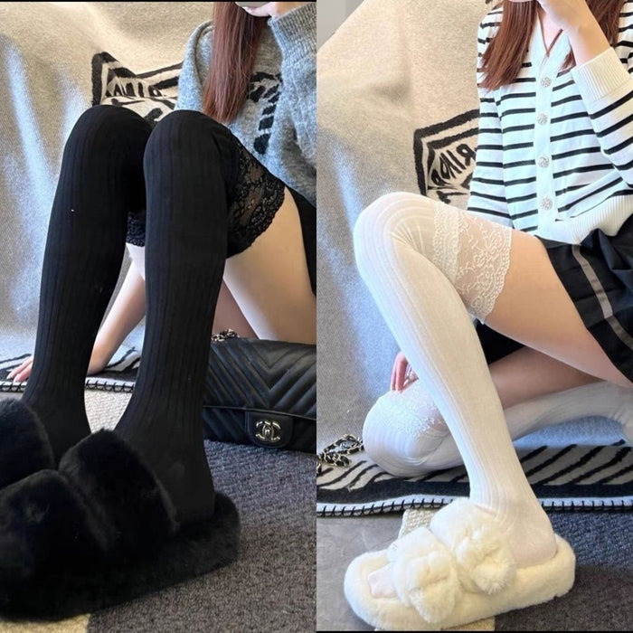 Wholesale Knee over socks, long tubes, stacked socks, slimming and versatile boots, socks