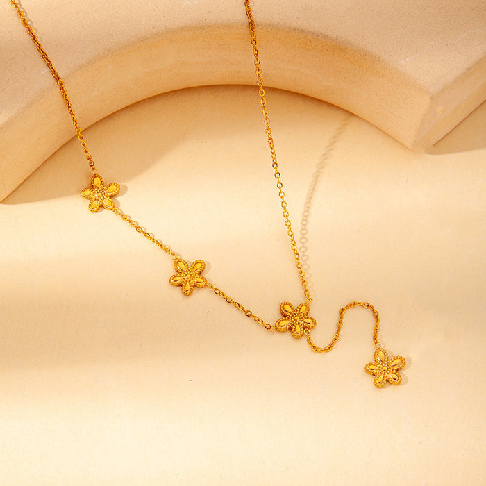 Wholesale Non-Fading Exquisite Clavicle Golden Necklace