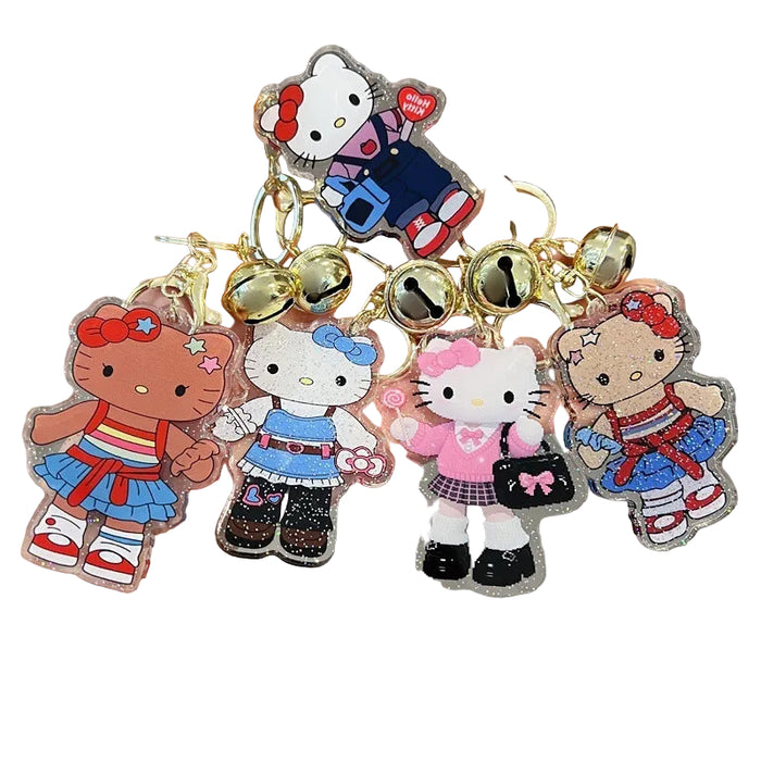 Wholesale 5 PCS Cute cartoon double sided acrylic keychain
