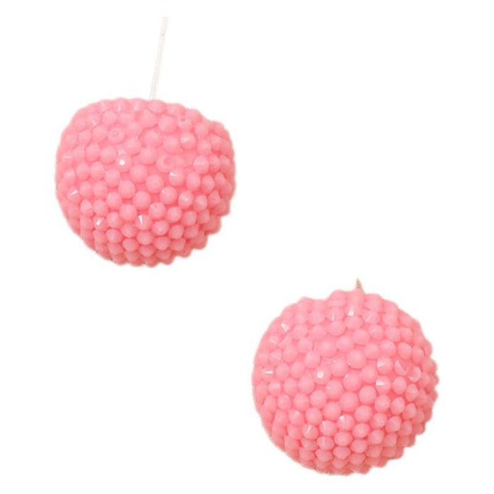 Wholesale Silver needle new love earrings fresh simple round earrings