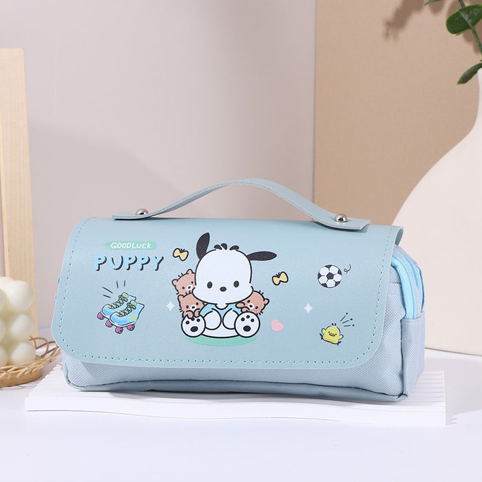Wholesale Cartoon Puppy Stress-Relief Double-Layer Pencil Case