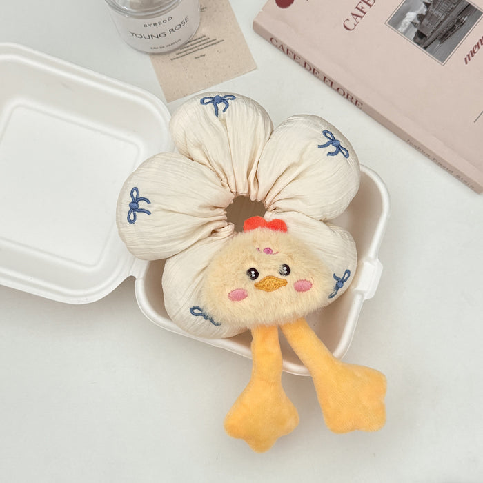 Wholesale Cute Butt Flower Hair Scrunchies