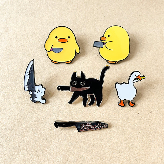 Wholesale Cute alloy brooch, cartoon personality badge brooch, clothing bag, anime decoration