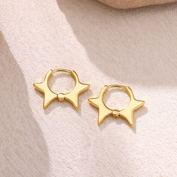 Wholesale Star Earrings ,  Unique Personal Style,  Metallic and Cool-Toned Fashion Accessory