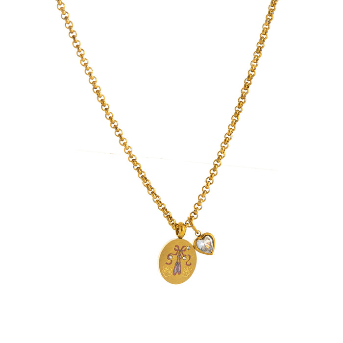 Wholesale Stainless steel pendant necklaces with various painted patterns.