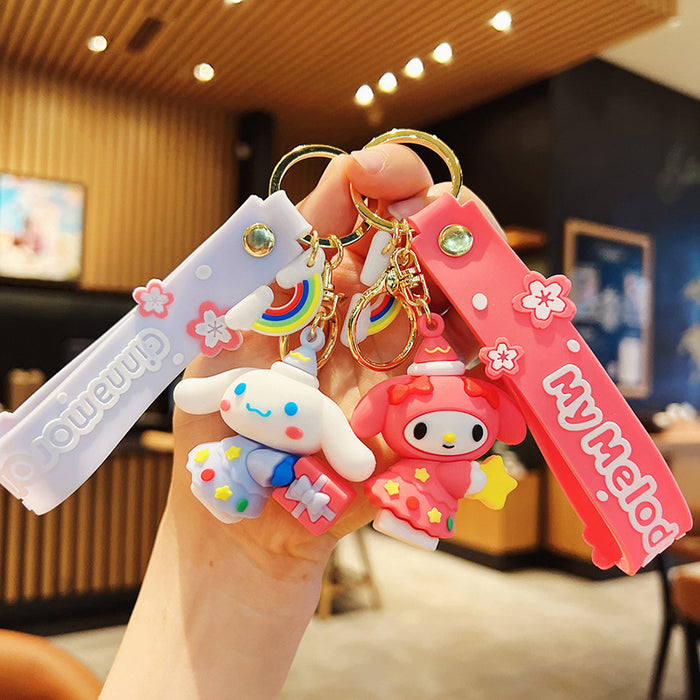 Wholesale Cartoon Silicone Doll Keychain JDC-KC-MingT190