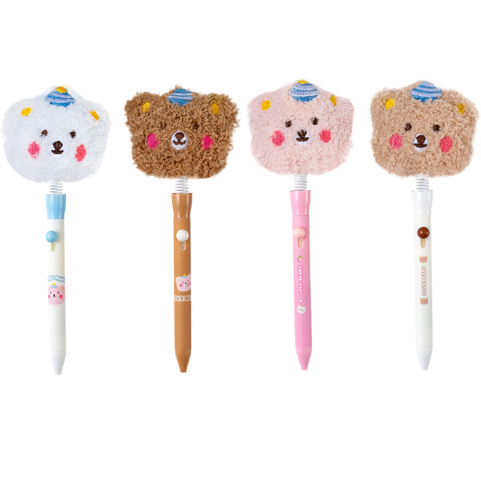 Wholesale Star monster plush doll gel pen creative cute rocking pen plush pen 0. 5mm black water pen