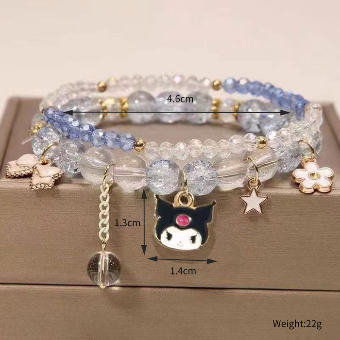 Wholesale Crystal bead cute bracelet, holiday gift giveaway
