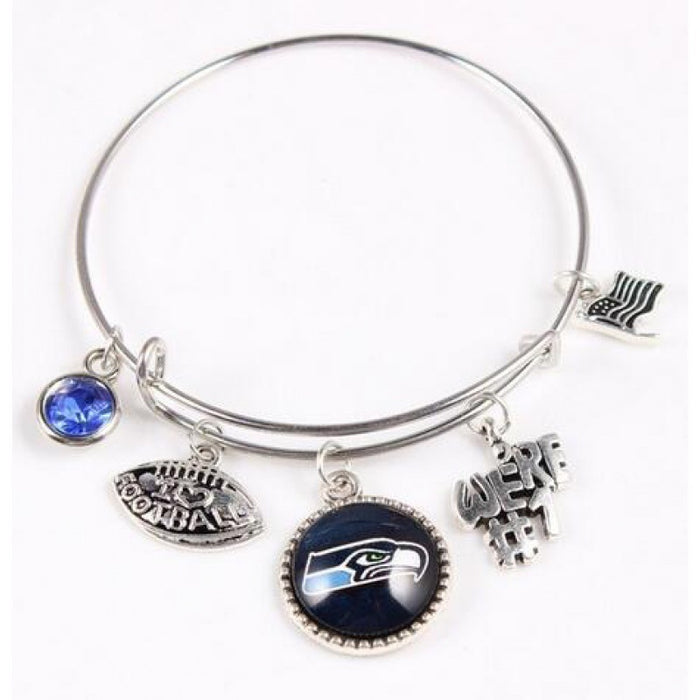 Wholesale Pittsburgh Steelers Helmet American Flag Alloy Pendant Bracelet