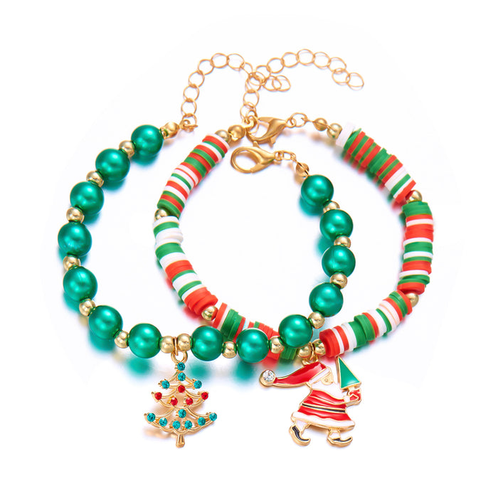 Wholesale Element colored soft ceramic bead bracelet, couple's holiday gift