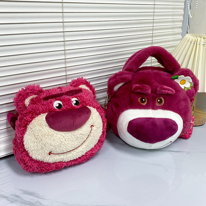 Wholesale Cute plush new cartoon furry shoulder bag, single shoulder crossbody bag