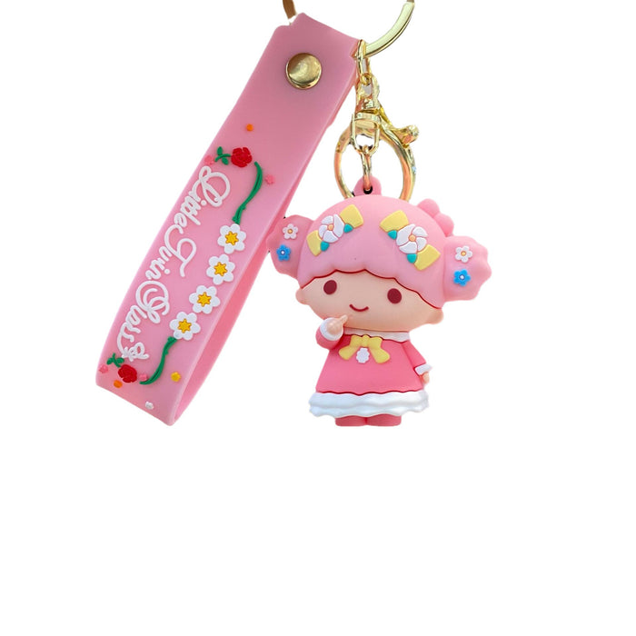 Wholesale Flower season keychain Doll schoolbag pendant