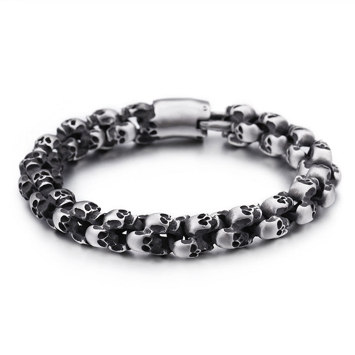 Wholesale Titanium Steel Skull Men's Bracelet JDC-BT-KaLun005