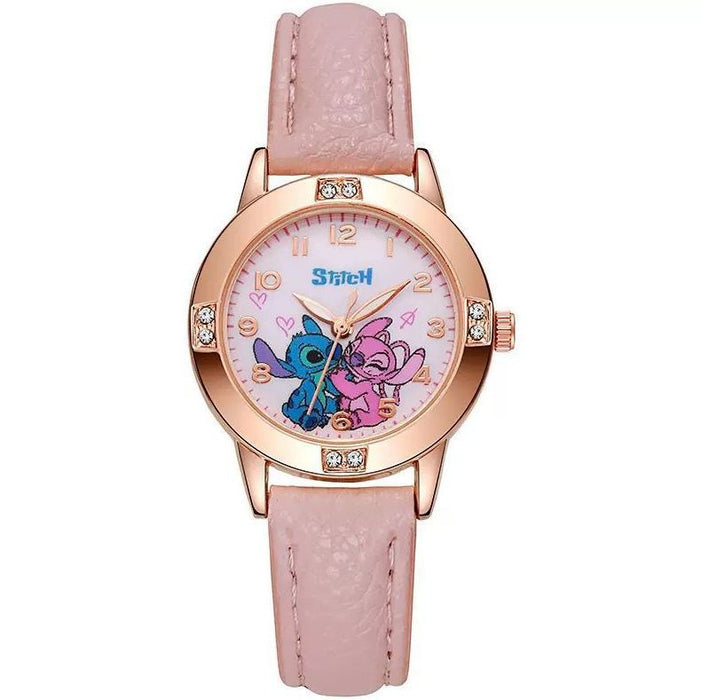Wholesale Diamond Studded Leather Strap cartoon Watch Women's Quartz
