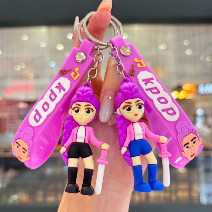Wholesale PVC Keychain Bag Charm Korean Anime  Hunting Witch Squad Style Trendy Birthday Gift