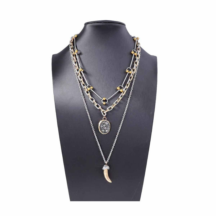 Wholesale Alloy Animal Horn Three Pendant Necklace Casual Niche All-match Women's Style