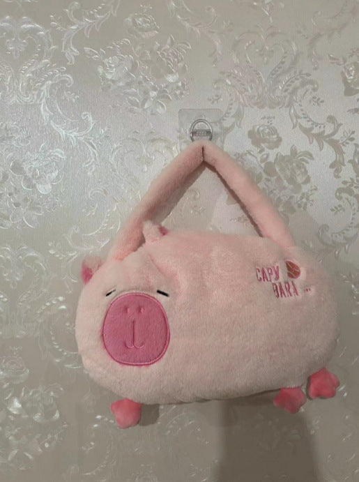 Wholesale Plush Capybara Backpack Cute Crossbody Handbag Female Cartoon Student Small Backpack