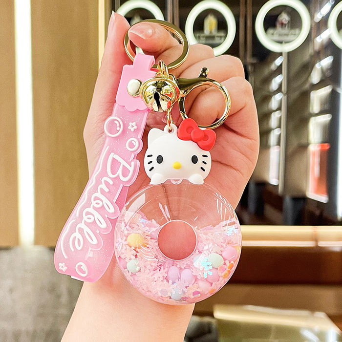 Wholesale Acrylic Cartoon Doll Quicksand Bottle Keychain JDC-KC-Benxin004