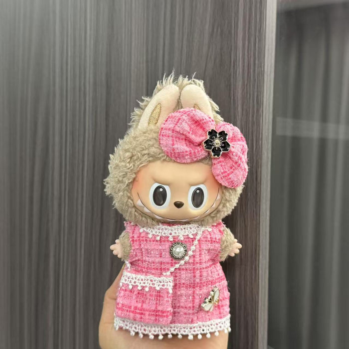 Wholesale Baby Clothes 17cm Plush Doll Pendant Pull Cloth Sitting Skirt Suit