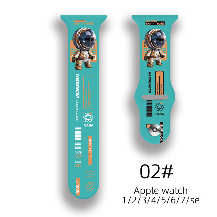 Wholesale Printed Silicone Watch Strap JDC-WD-NuoQi028