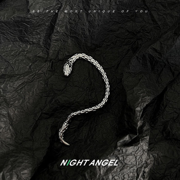 Wholesale  Punk Serpentine Earrings Ear Hanging Metal Silver Couples Earrings