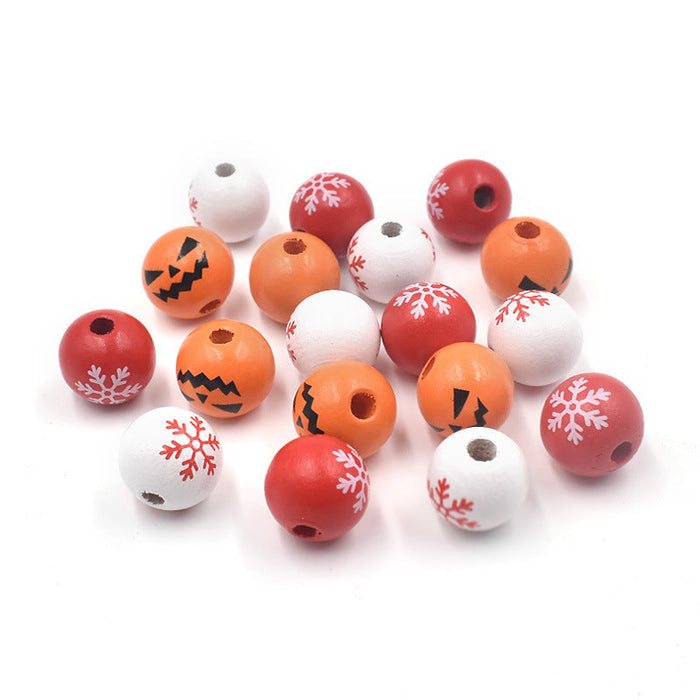 Wholesale 10pcs Christmas Wooden Beads JDC-BDS-KYZL008