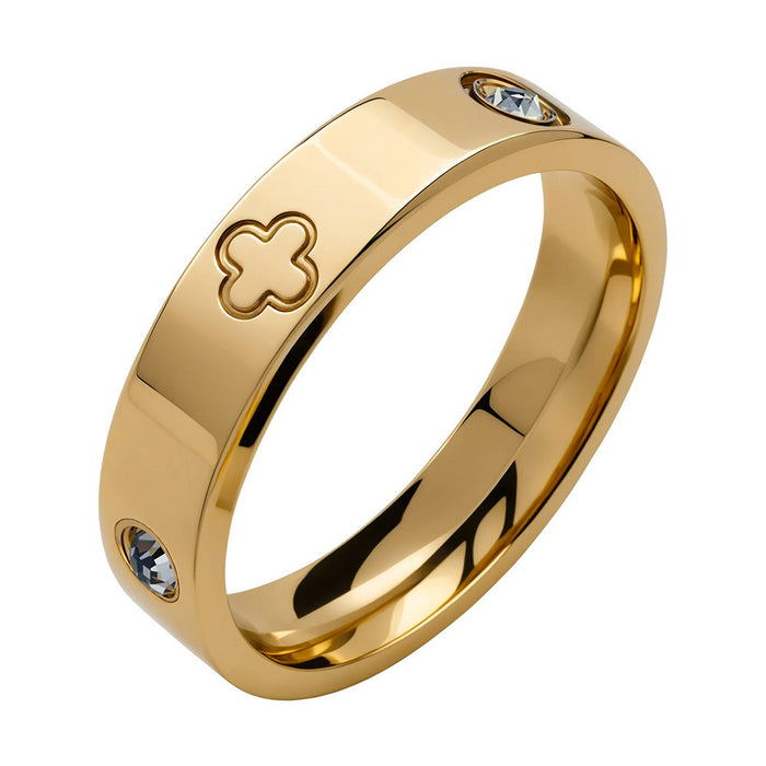 Wholesale Stainless steel diamond-encrusted bracelet ring
