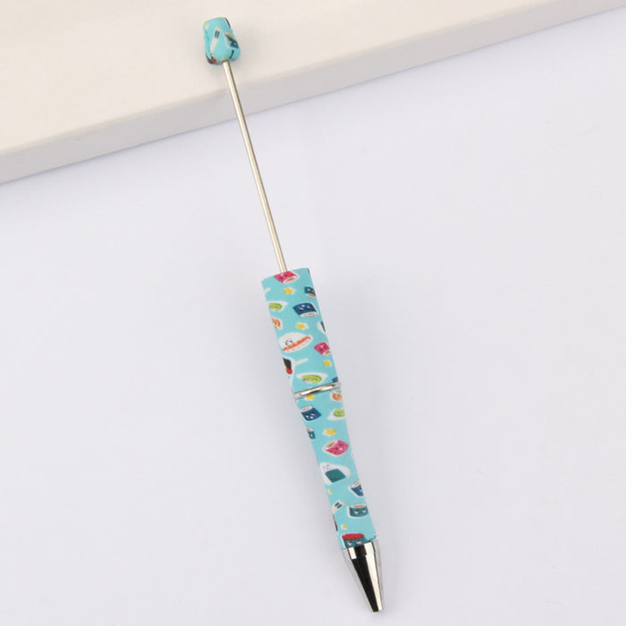 Wholesale DIY Beadable Pens  Cow Leopard Print  DIY for Beaded Plastic Pen JDC-PN-JinBN001