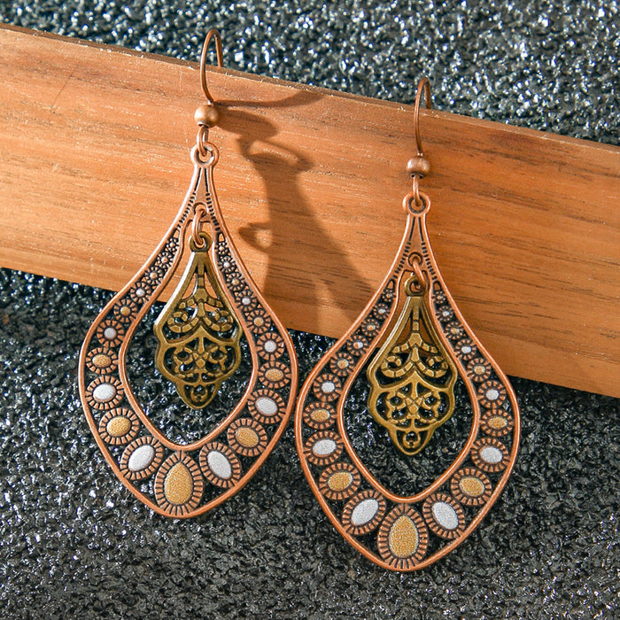 Wholesale Bohemian Tassel Geometric Earrings - Retro Ethnic Style Fashion Accessory MOQ≥2
