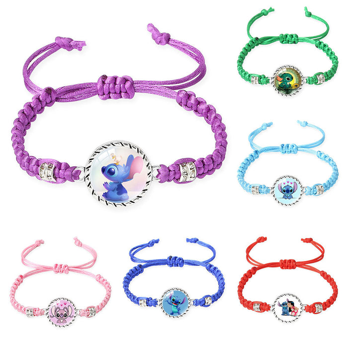 Wholesale Cute cartoon character multi-color woven adjustable bracelet