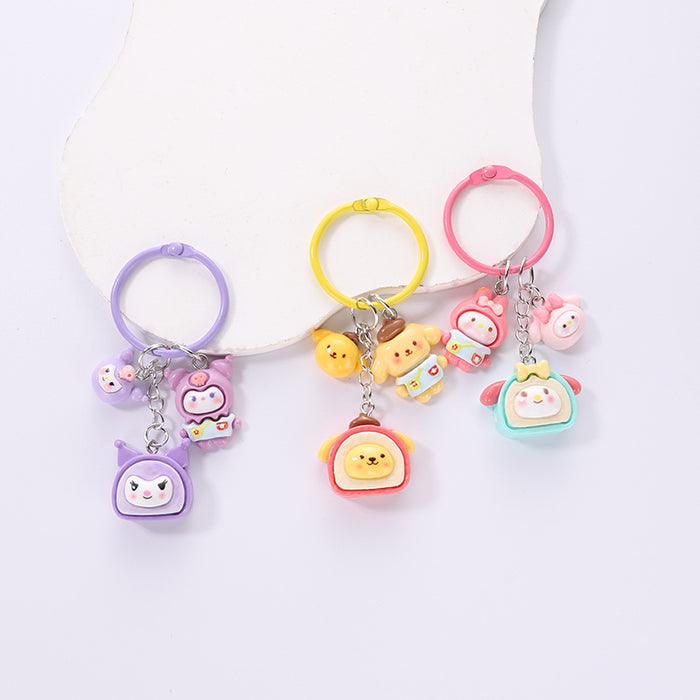 Wholesale Card Ring Cute Pendant Keychain (S) JDC-KC-HuiM002