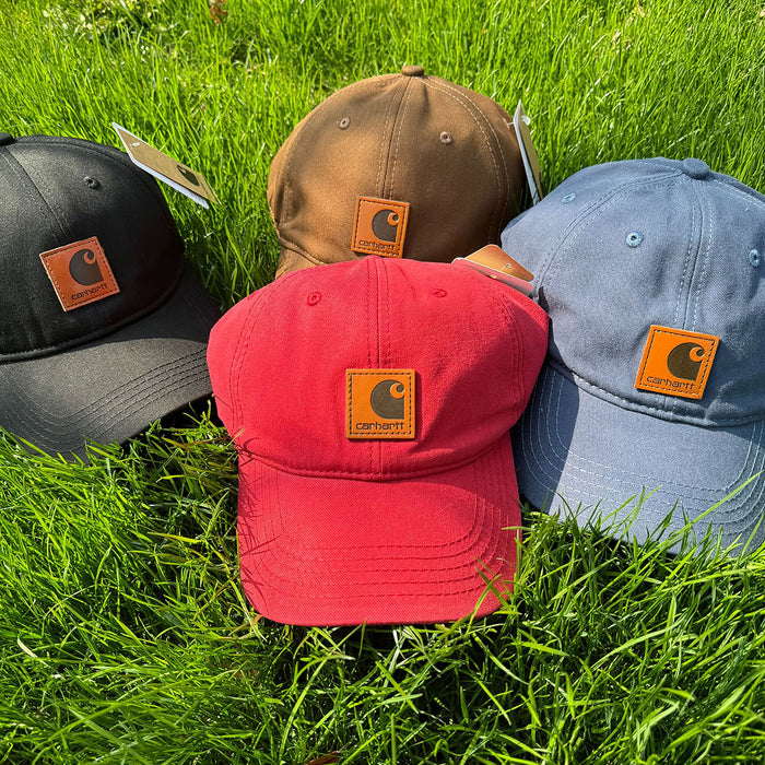 Wholesale Outdoor retro duckbill cap leather label soft top baseball cap workwear solid color curved edge cap unisex hat