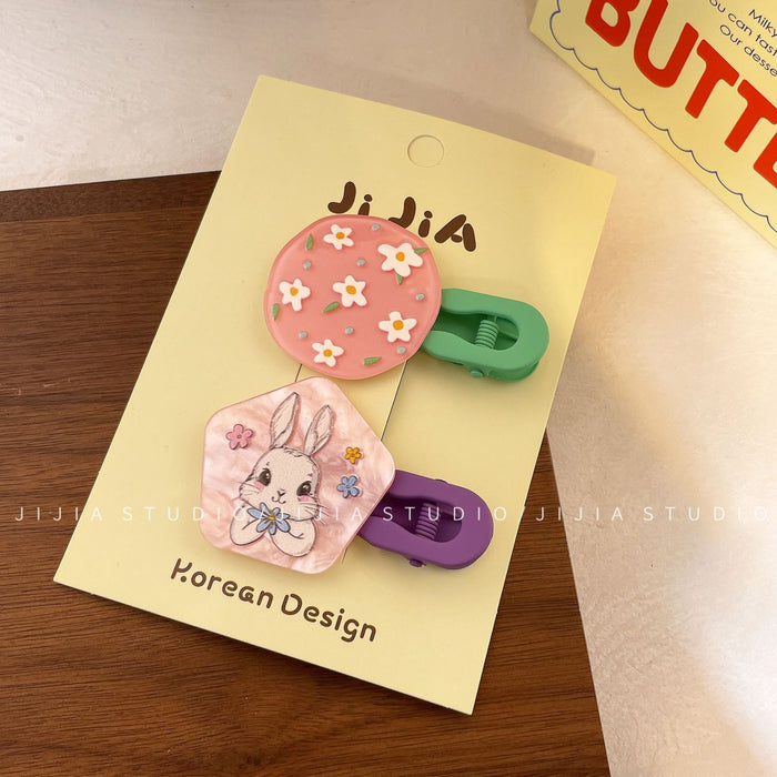 Wholesale hairpin children's cartoon rabbit cute hairpin hair accessories