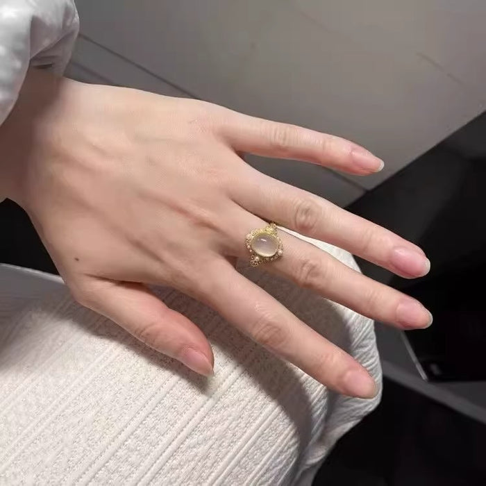 Wholesale Retro ring with simple temperament, light luxury, personalized and niche design, high-end feel ring