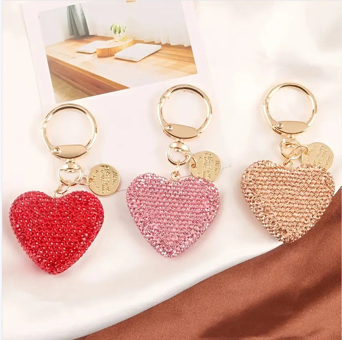 Wholesale Love Car Keychain Creative Diamond Love Earphone Case Bag Pendant Text Metal Tag Bag Accessories