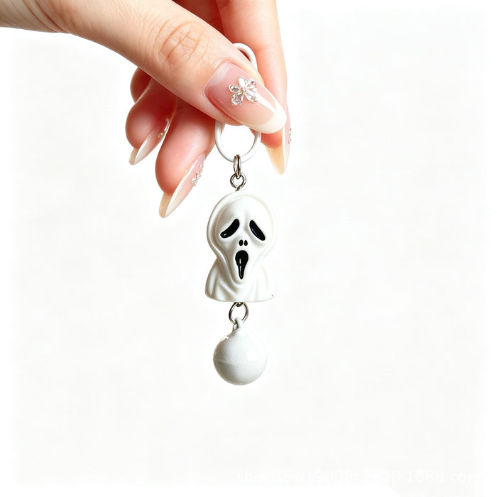 Wholesale  3D Skull Skeleton Pumpkin Keychain Charm Gothic Trendy Bag Phone Chain Accessory For Purse Backpack Or Car Key Resale Gift