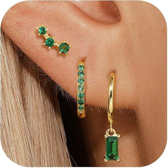 Wholesale Round zircon earrings with silver needles, hypoallergenic, simple and fashionable ear accessories