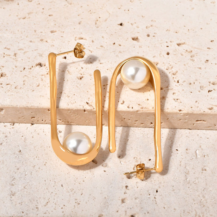 Wholesale Stainless Steel Pearl Earrings
