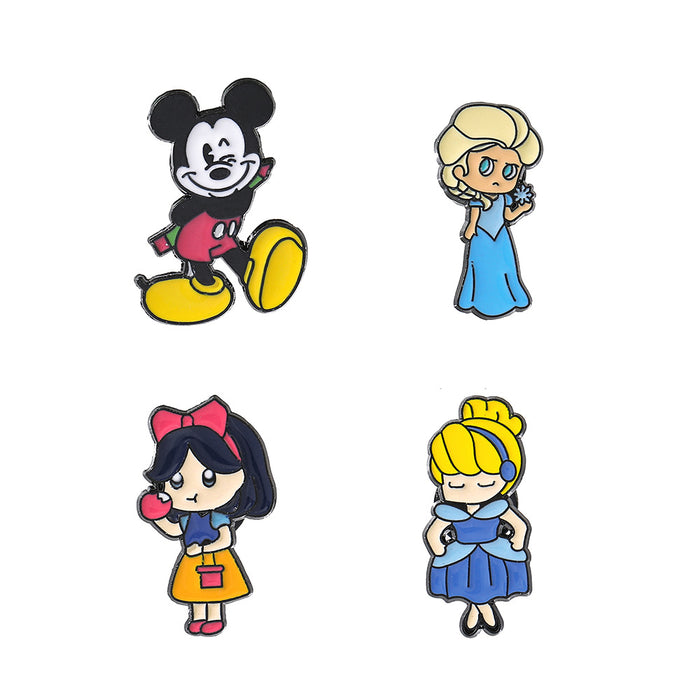 Wholesale Cartoon Mouse Princess Brooch Cute Metal Badge Pin For Clothing Trendy DIY Accessory For Resale