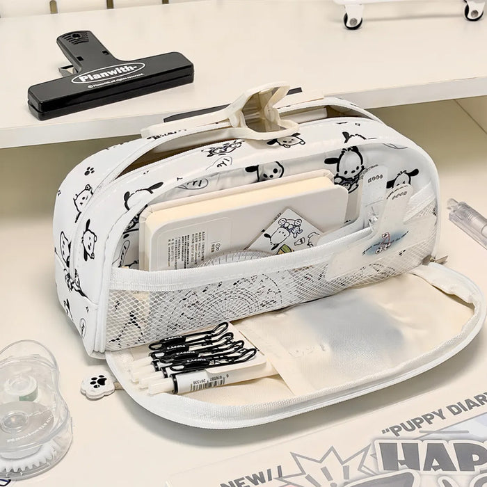 Wholesale Double Zipper Double Layer Pencil Bag