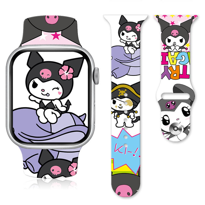 Wholesale Silicone Cartoon Printed Watch Strap JDC-WD-NuoQi008