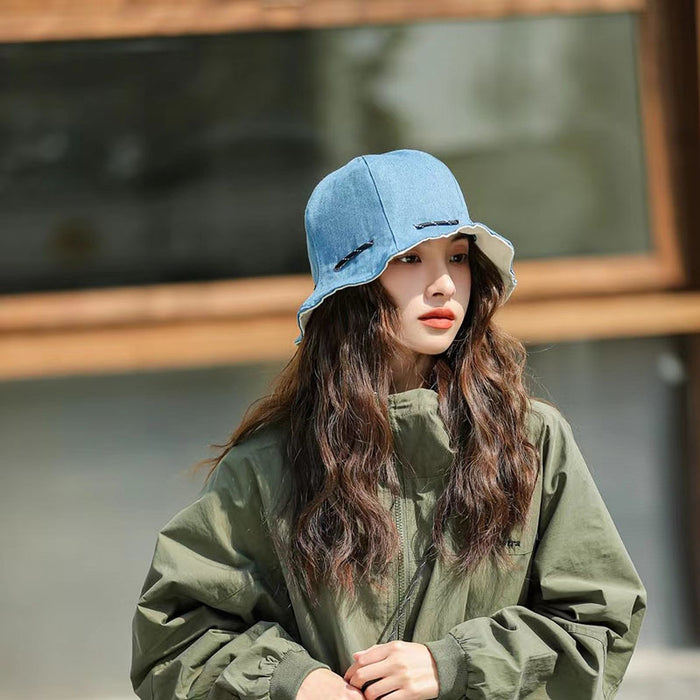 Wholesale Fisherman's hat, personality, temperament, versatile, casual, sun shading, double-sided basin hat, water bucket
