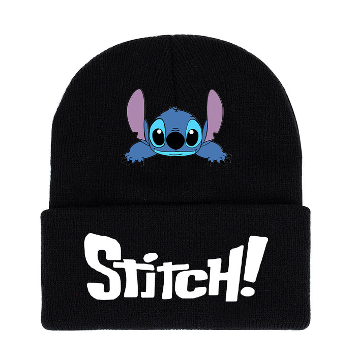 Wholesale Autumn and Winter Warm Cartoon Printed Knitted Hat JDC-FH-WuDuomei014