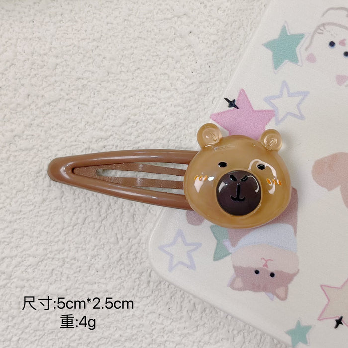 Wholesale  Hair Clip Girl Children's Baby Clip Cartoon Capybara Side Clip