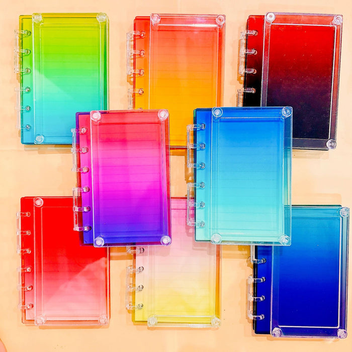 Wholesale Color gradient shake acrylic notebook A7 A5