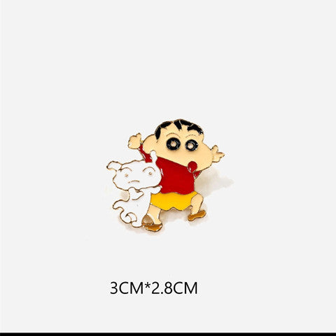 Wholesale Brooch, alloy badge, cute couple accessories, anti glare women's accessories around the perimeter