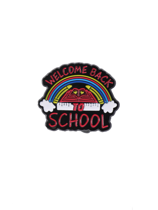 Wholesale Back to school season cartoon brooch colorful book metal decorative badge