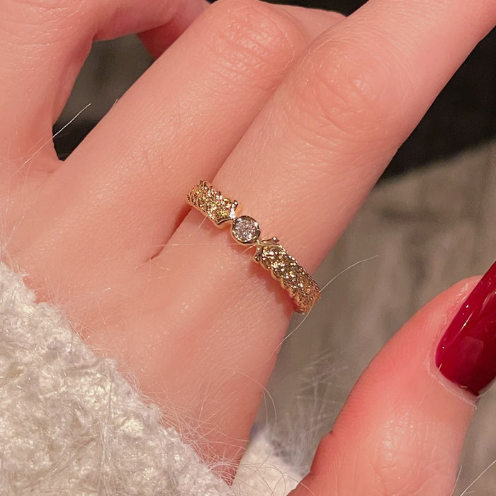 Wholesale Vintage Open End Ring with Full Diamond Zirconia Micro Inlay, Unique Design, High End, Personalized Accessory