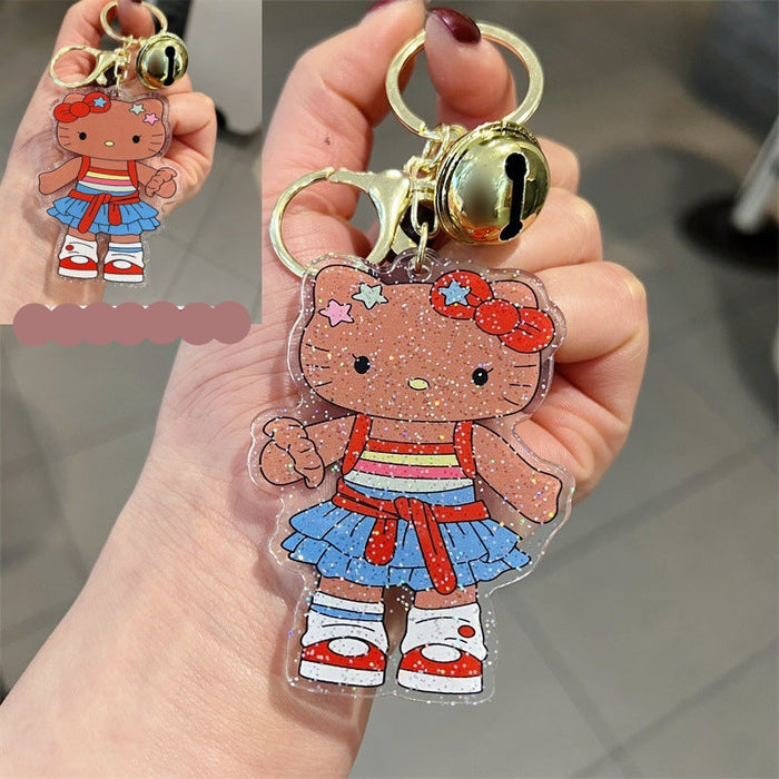 Wholesale 5 PCS Cute cartoon double sided acrylic keychain